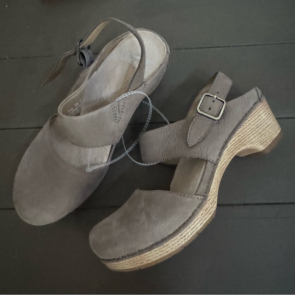 NWT Dansko Lucia Nubuck Suede Slingback Open Clogs Sz 38 (US 7,5-8) - Picture 8 of 14